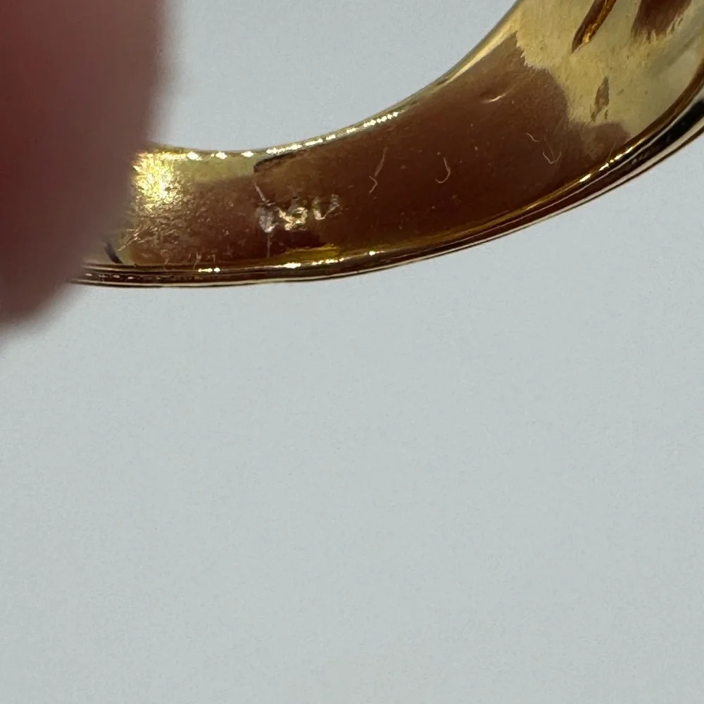 18k Asymmetrical Double Band - Picture 7 of 12